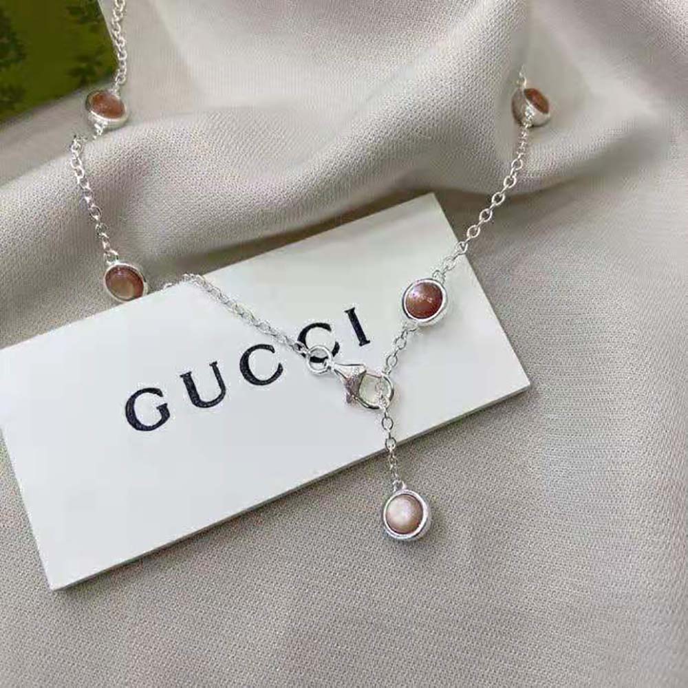 Gucci Women Double G Mother of Pearl Necklace