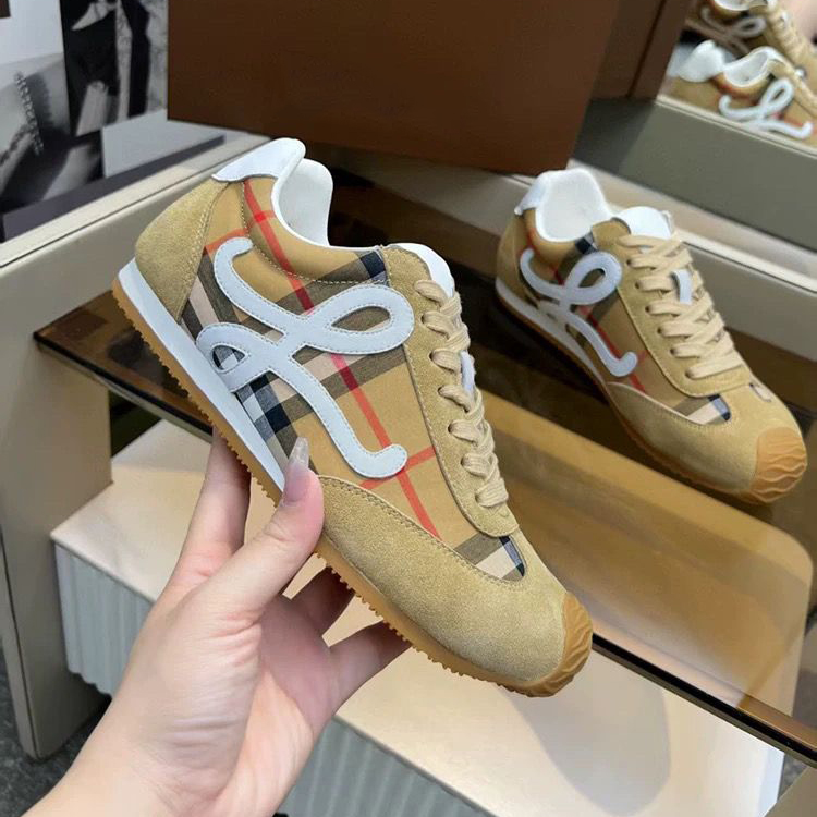 BBR & LW co-branded retro check classic women's shoes PD0425071805