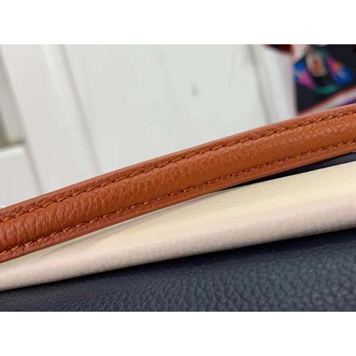 Louis Vuitton LV Women Mylockme Chain Bag Navy Blue Grained Calf Leather