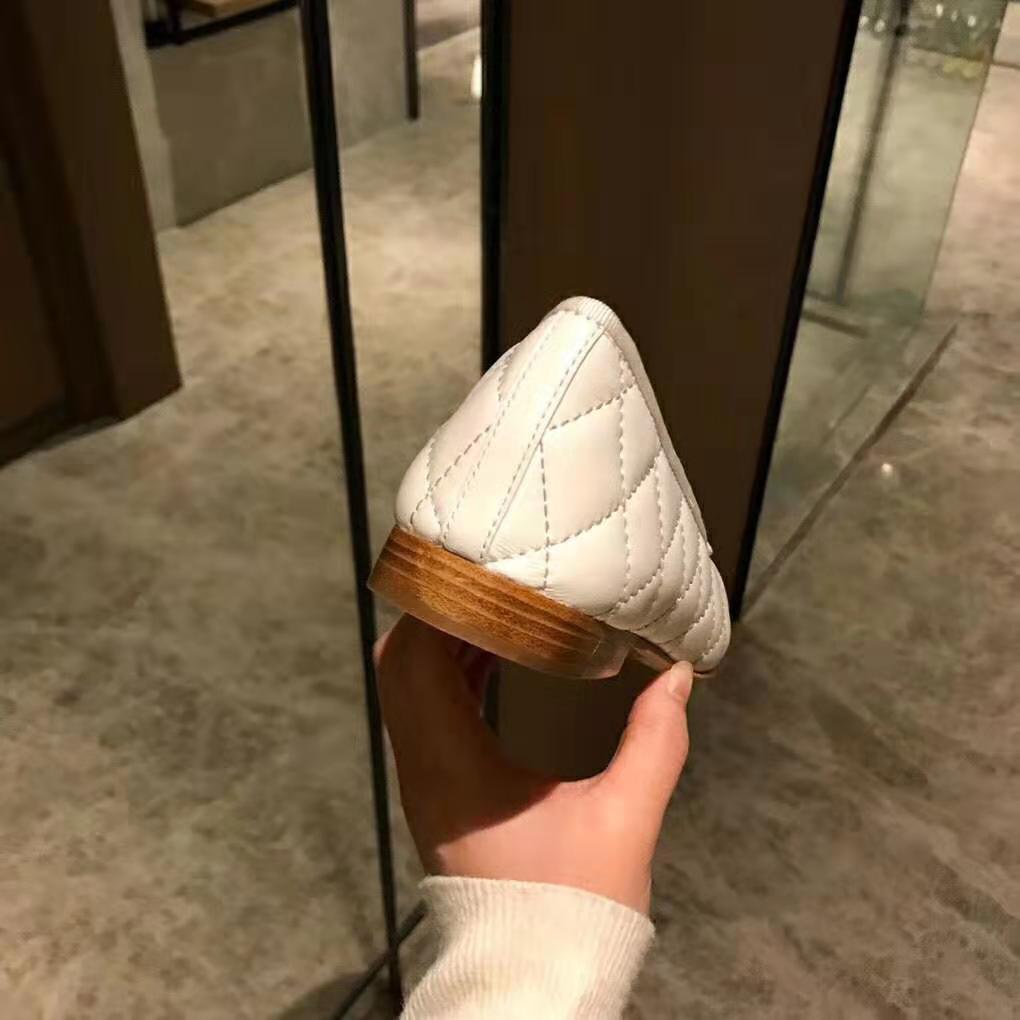 Chanel Women Ballerinas in Aged Calfskin Leather-Beige