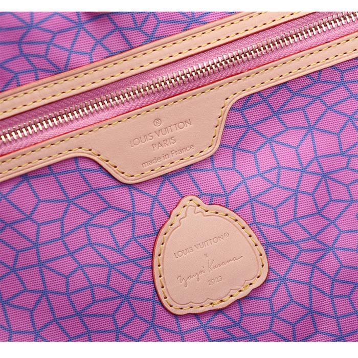 Louis Vuitton Unisex LV x YK Neverfull MM Monogram Coated Canvas Pumpkin Print