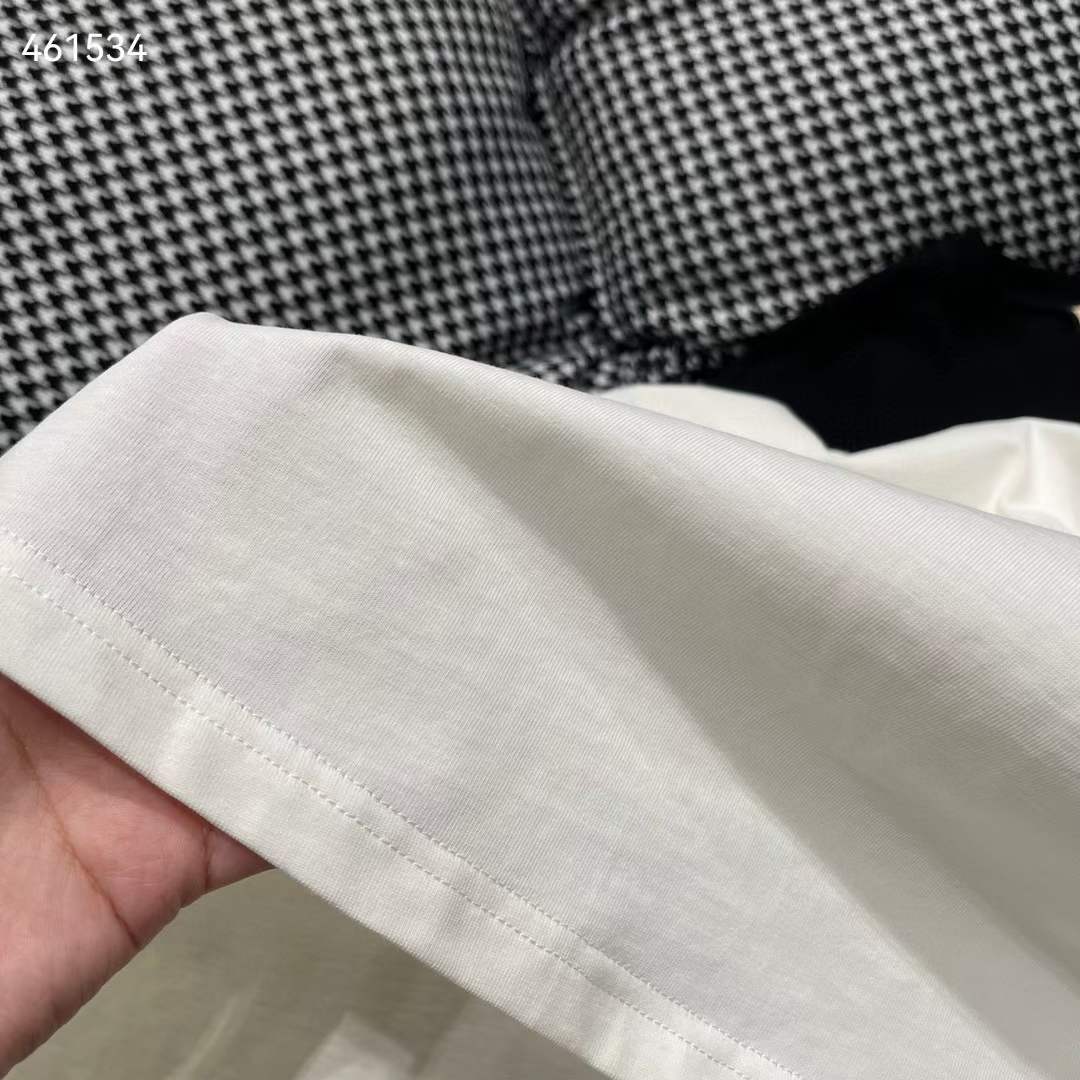 Gucci GG Men Cotton Jersey T-Shirt Crewneck Dropped Shoulder Short Sleeves