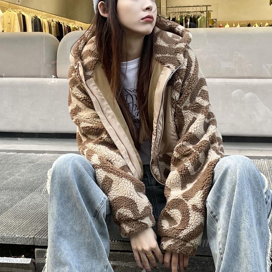 New Fashion Printed Hooded Coat 1023122010