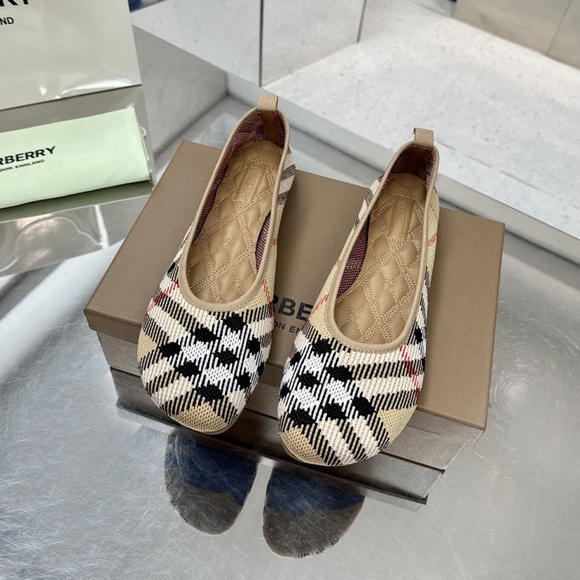 Classic Plaid Flats Single Shoes 1025051504