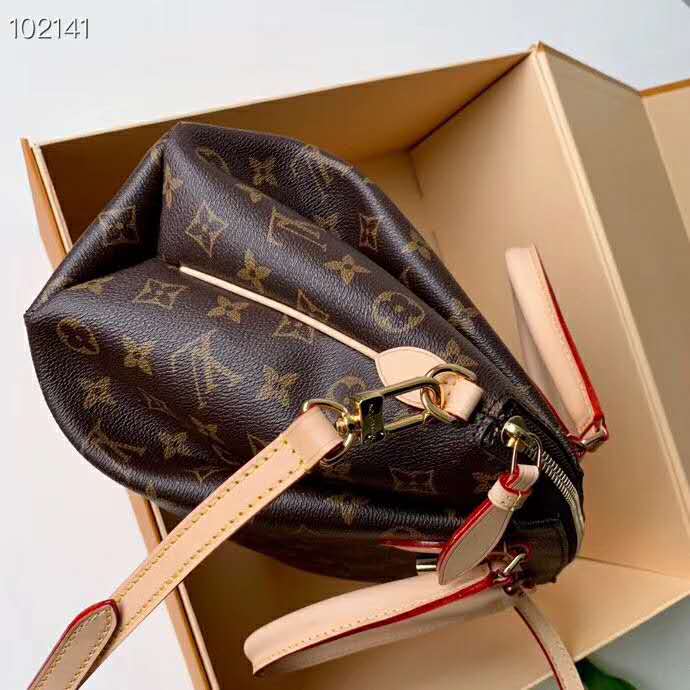 Louis Vuitton LV Women Rivoli PM Handbag in Monogram Coated Canvas-Brown