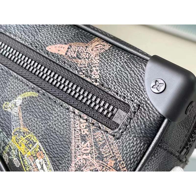 Louis Vuitton LV Unisex Mini Soft Trunk Damier Graphite Coated Canvas