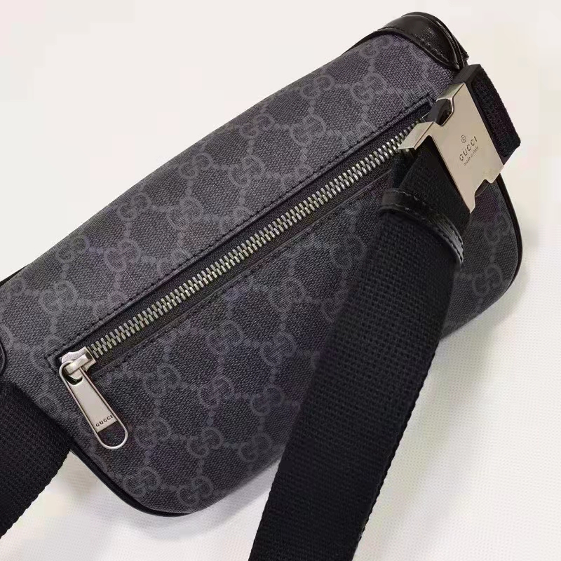 Gucci Unisex Belt bag Interlocking G Black GG Supreme Canvas