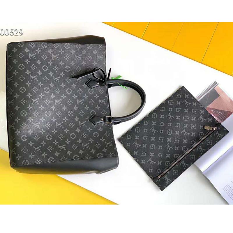 Louis Vuitton LV Unisex Grand Sac Monogram Eclipse Coated Canvas