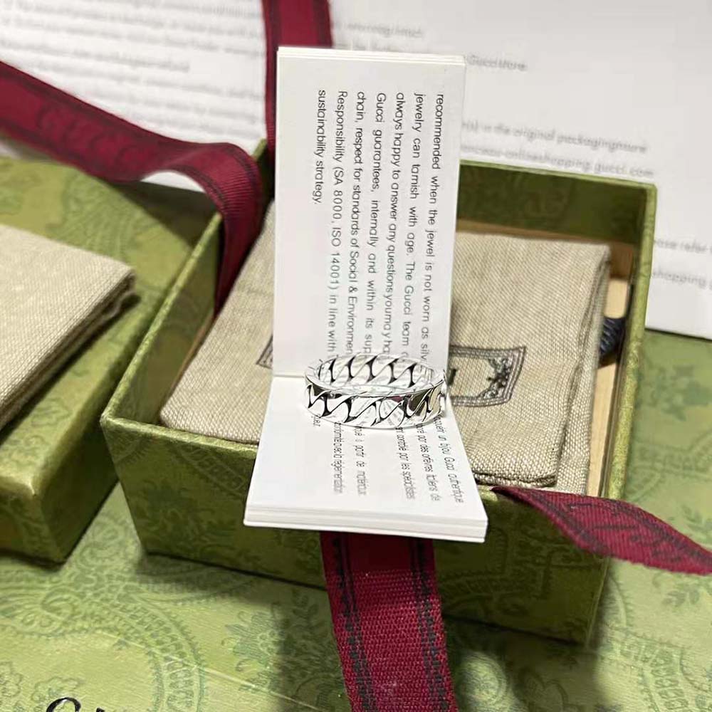 Gucci Women Interlocking G Enamel Ring-Green