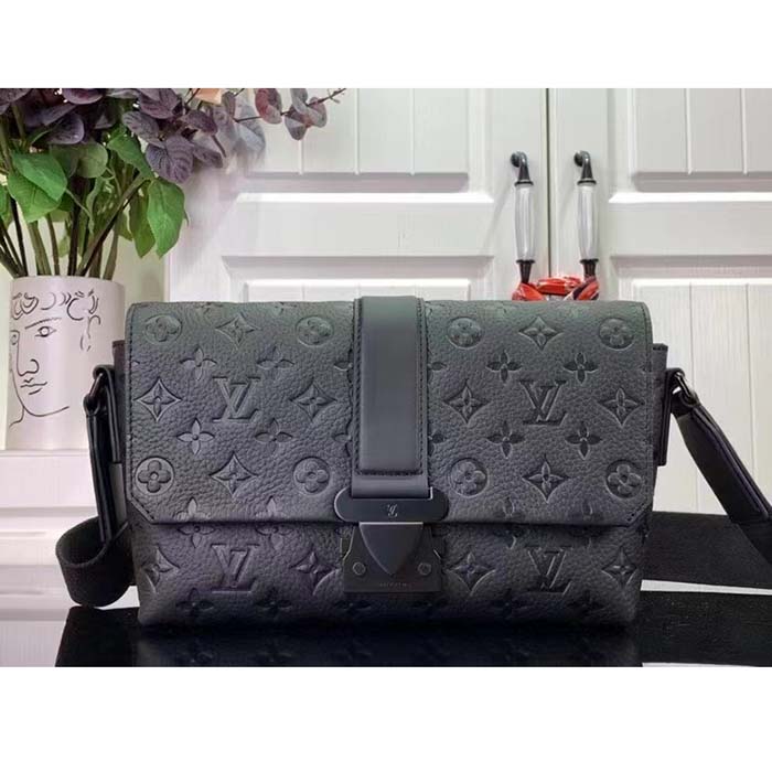 Louis Vuitton LV Unisex S-Cape Messenger Taurillon Monogram Embossed Cowhide Leather