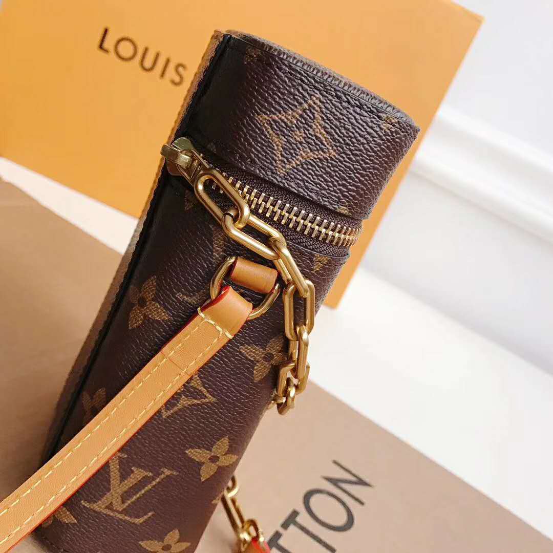 Louis Vuitton LV Unisex Phone Box Bag in Monogram Coated Canvas-Brown