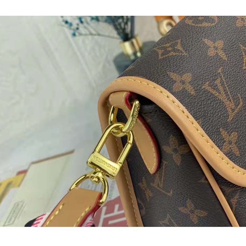 Louis Vuitton LV Women Diane Satchel Brown Monogram Coated Canvas Textile Lining