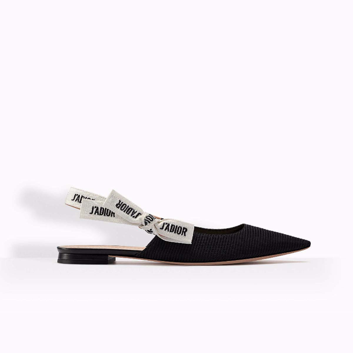 Dior Women Ballerina in Technical Canvas and J’Adior Ribbon 1cm Shoes Black