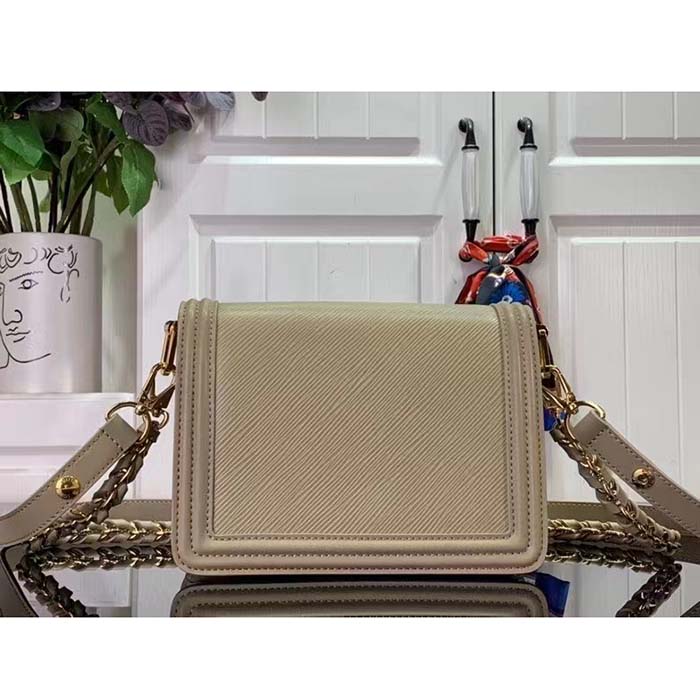 Louis Vuitton LV Women Mini Dauphine Handbag Poivre Brown Epi Grained Cowhide Leather