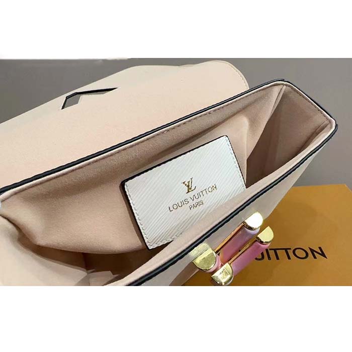 Louis Vuitton LV Women Twist PM Quartz White Epi Grained Cowhide Leather