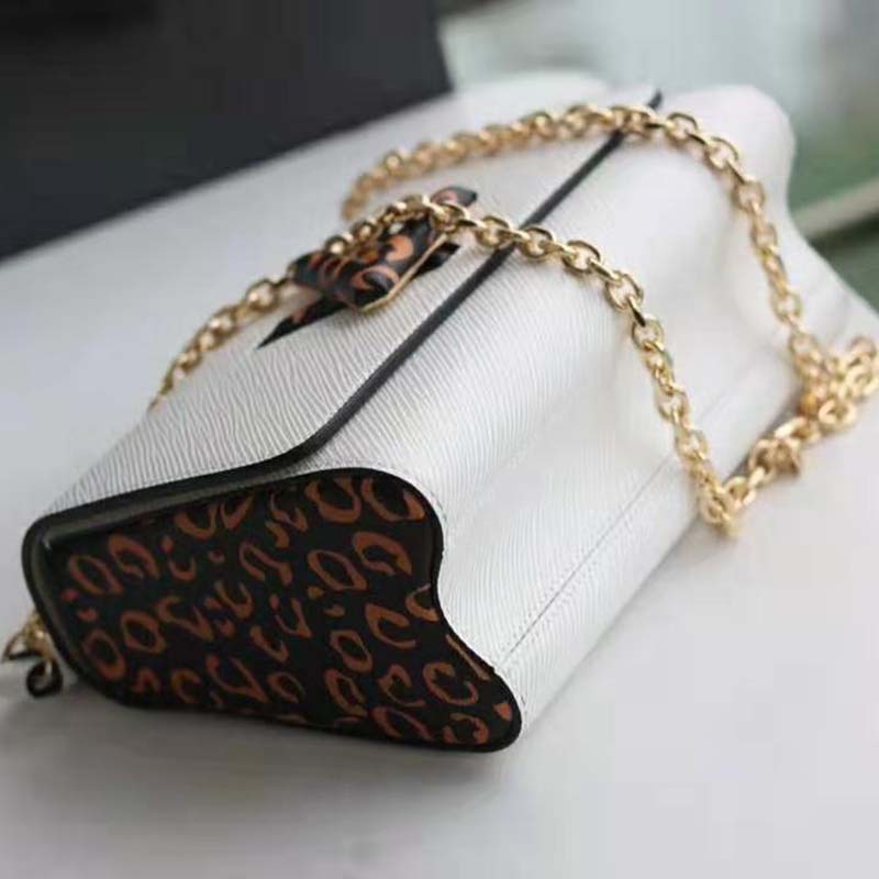 Louis Vuitton LV Women Twist MM Handbag in Quartz Epi leather-Beige