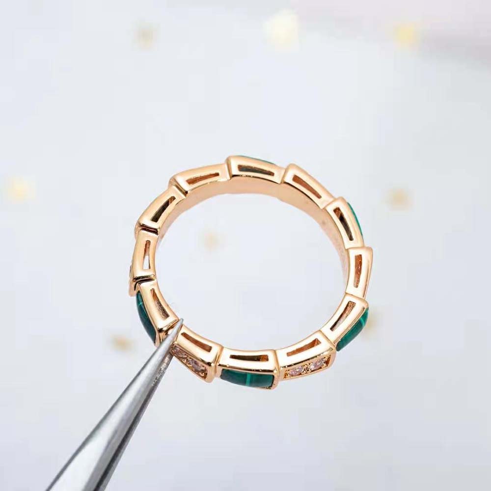 Bvlgari Women Use of Unconventional Materials Serpenti Viper Ring