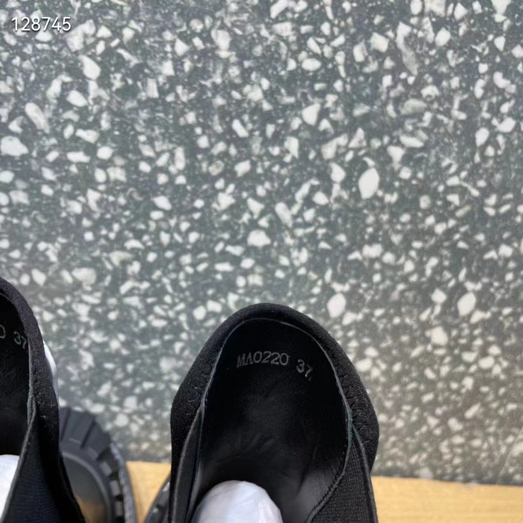 Louis Vuitton Women Shoes LV Ruby Flat Ankle Boot Black Rubberized Calf Leather