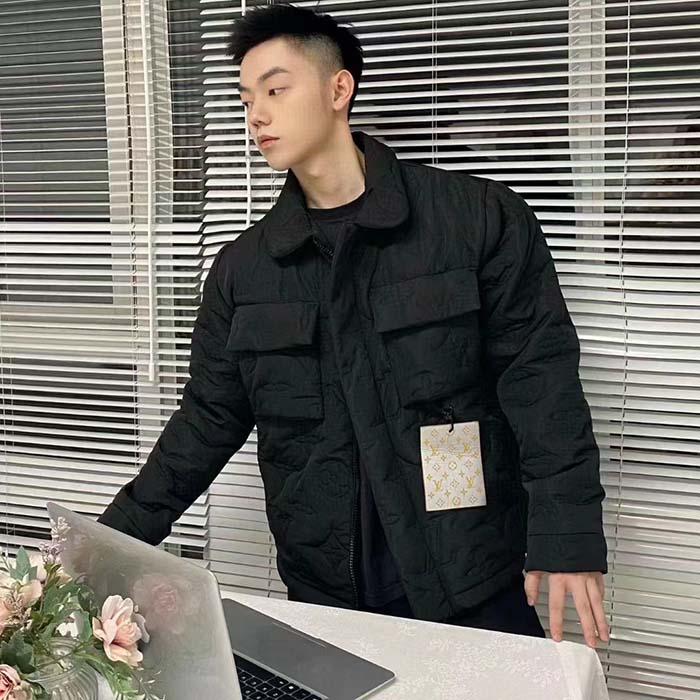 Louis Vuitton Men LV Monogram Padded Light Blouson Polyamide Black Loose Fit