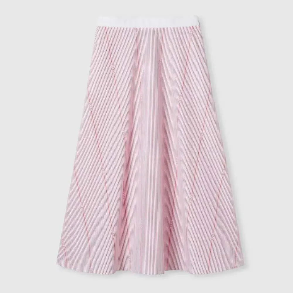 Gucci Women Cotton Fil Coupé Skirt 826610ZAS7C