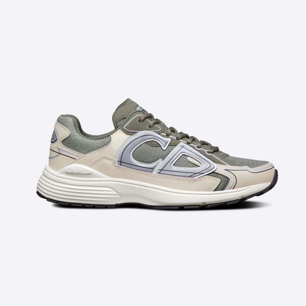 Dior Men B30 Sneaker Gray Mesh and White Technical Fabric