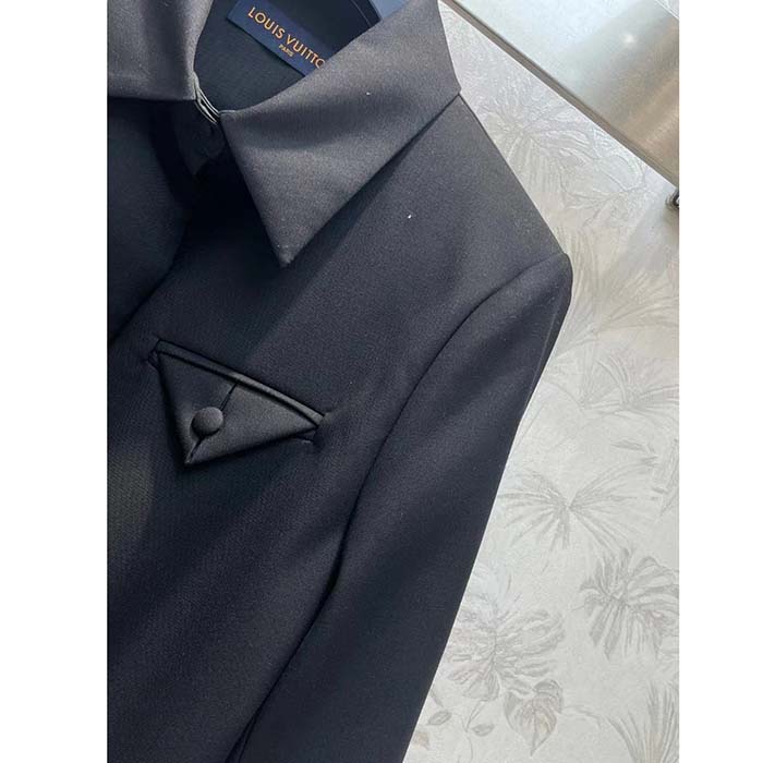 Louis Vuitton Men LV Embellished Wool Blouson Regular Fit Black 1AF997