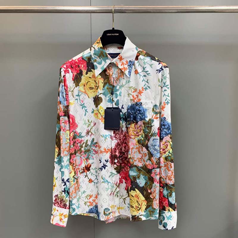 Louis Vuitton LV Women Classic Shirt Flowers Tapestry Cotton Silk Multicolor Regular Fit