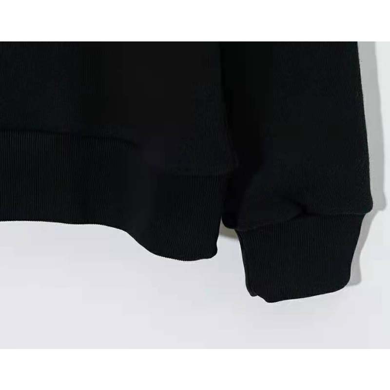 Gucci Men Gucci ‘Mad Cookies’ Print Sweatshirt Cotton Crewneck Slim Fit-Black