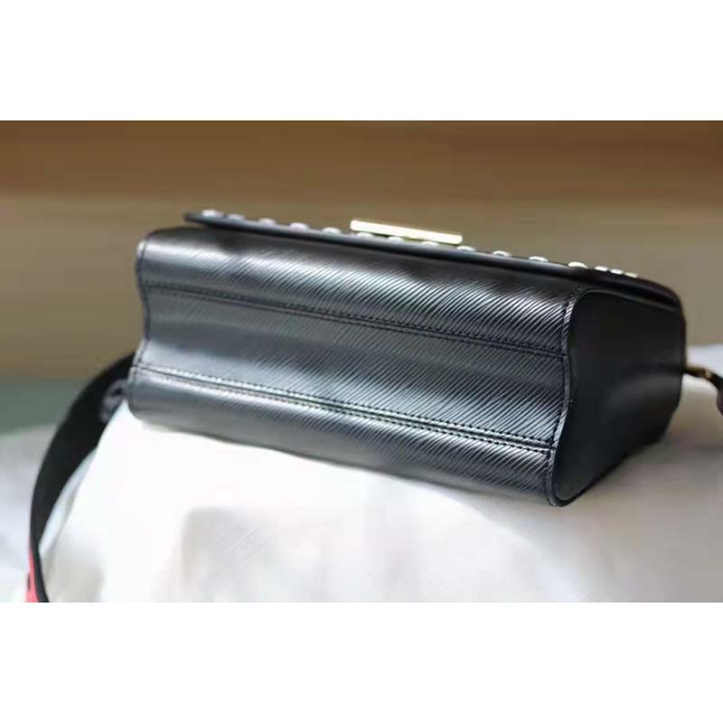 Louis Vuitton LV Women Twist PM Handbag Black Epi Grained Calfskin Leather