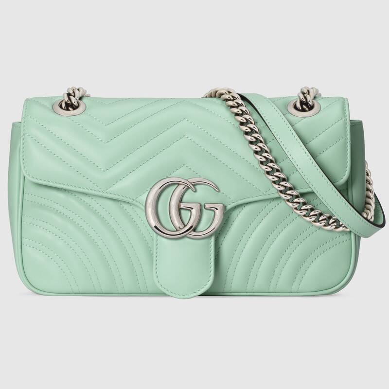 Gucci GG Women GG Marmont Small Shoulder Bag Matelassé Chevron