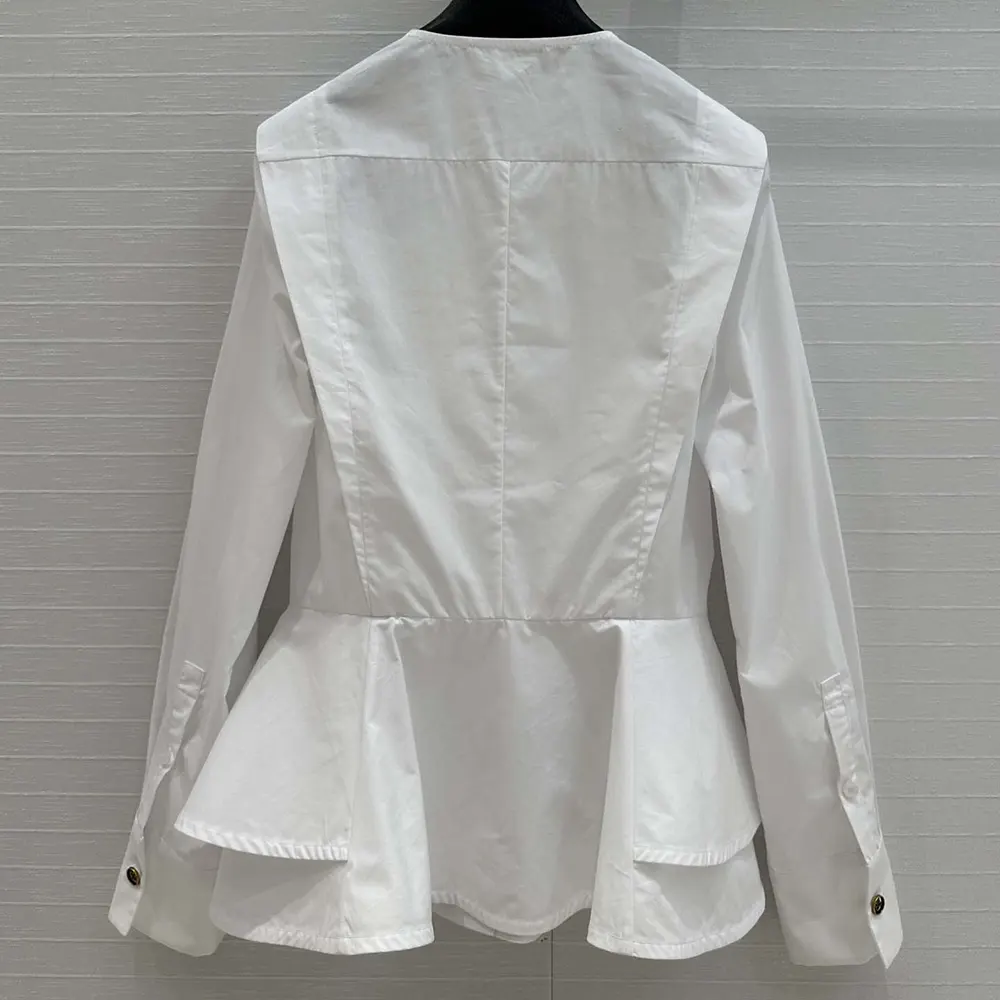 Louis Vuitton LV Women Poplin Peplum Blouse 1AHHMN