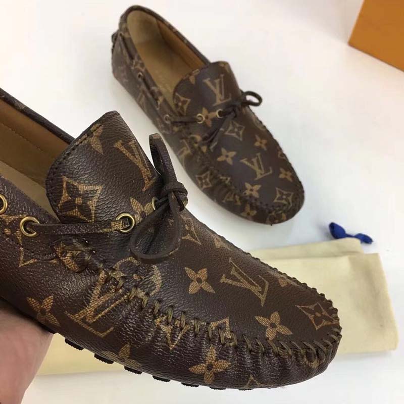 Louis Vuitton LV Men Arizona Moccasin Shoes Brown