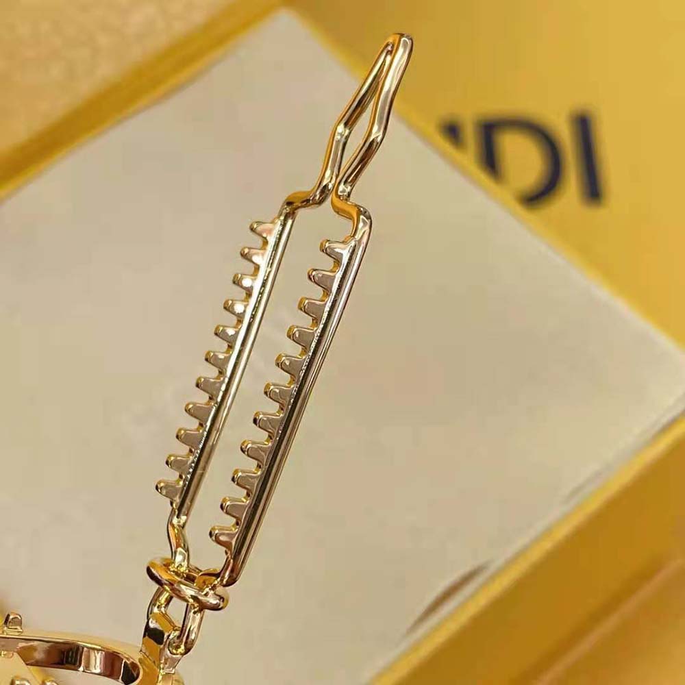Fendi Women Hair Clip with Fendi O’Lock Motif