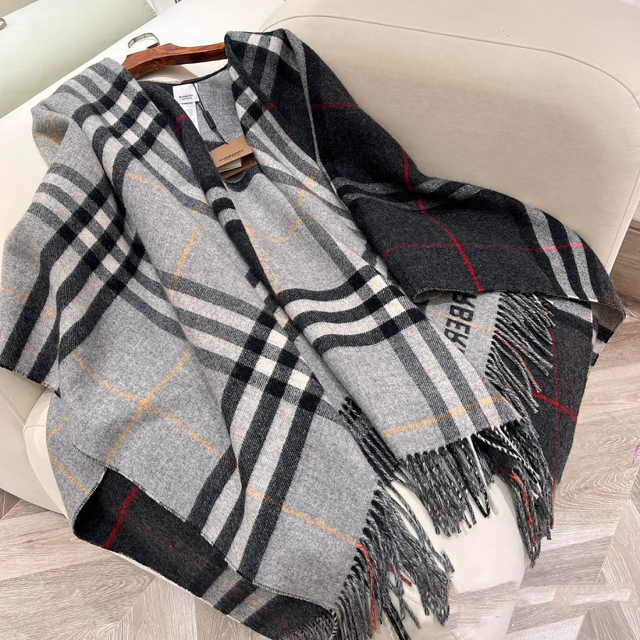 Matching cashmere cape scaft 1025012217