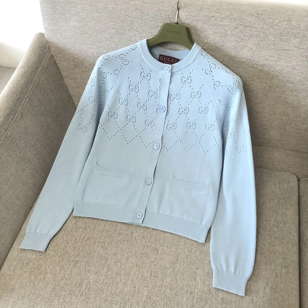 Gucci Women GG Cotton Cardigan 836379XKE024335