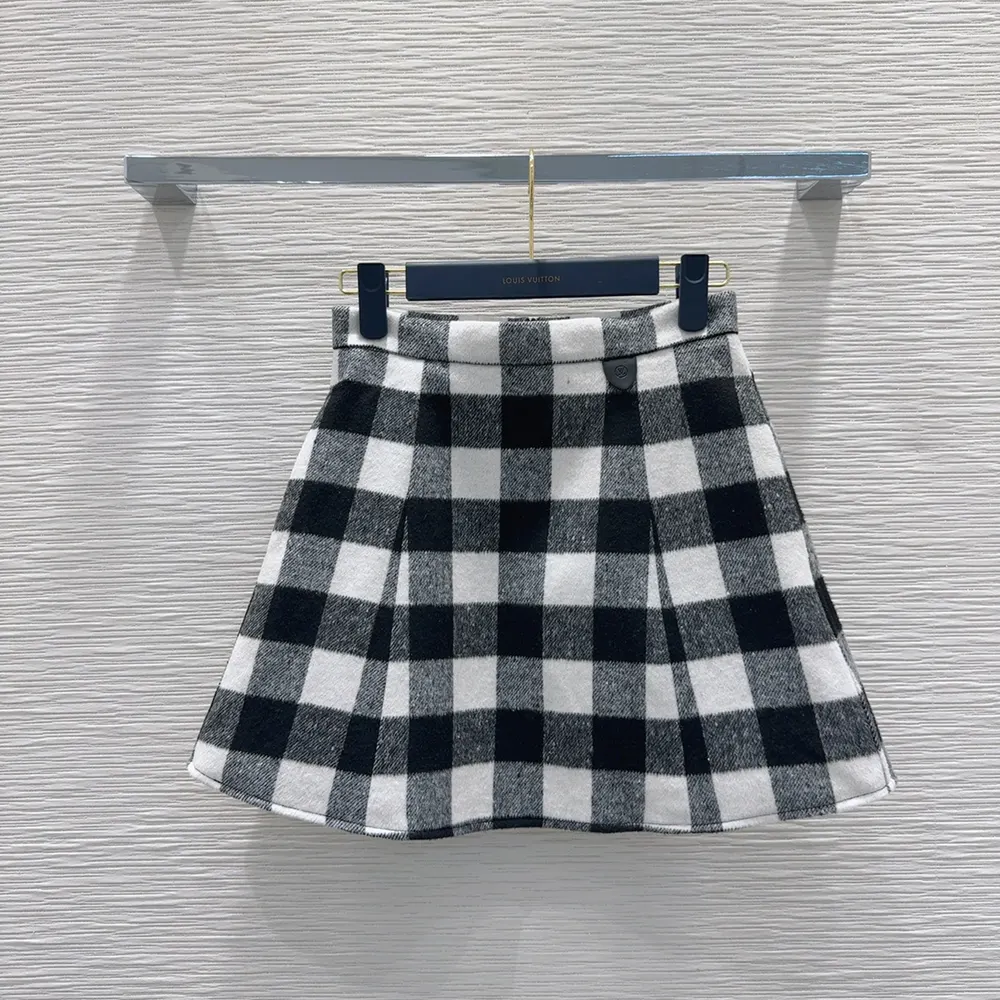 Louis Vuitton Women Check Flared Skirt 1AIQP1