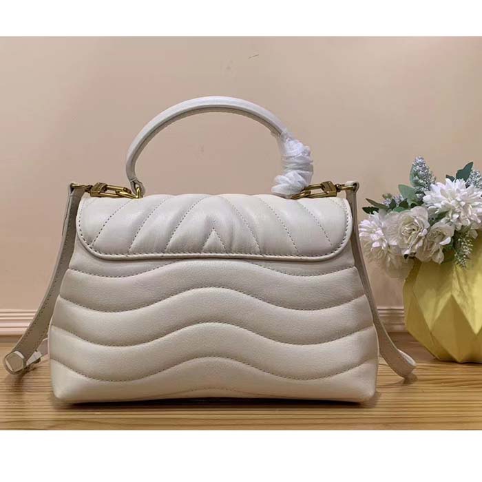 Louis Vuitton LV Women Hold Me Top-Handle Bag Beige Smooth Cowhide Leather