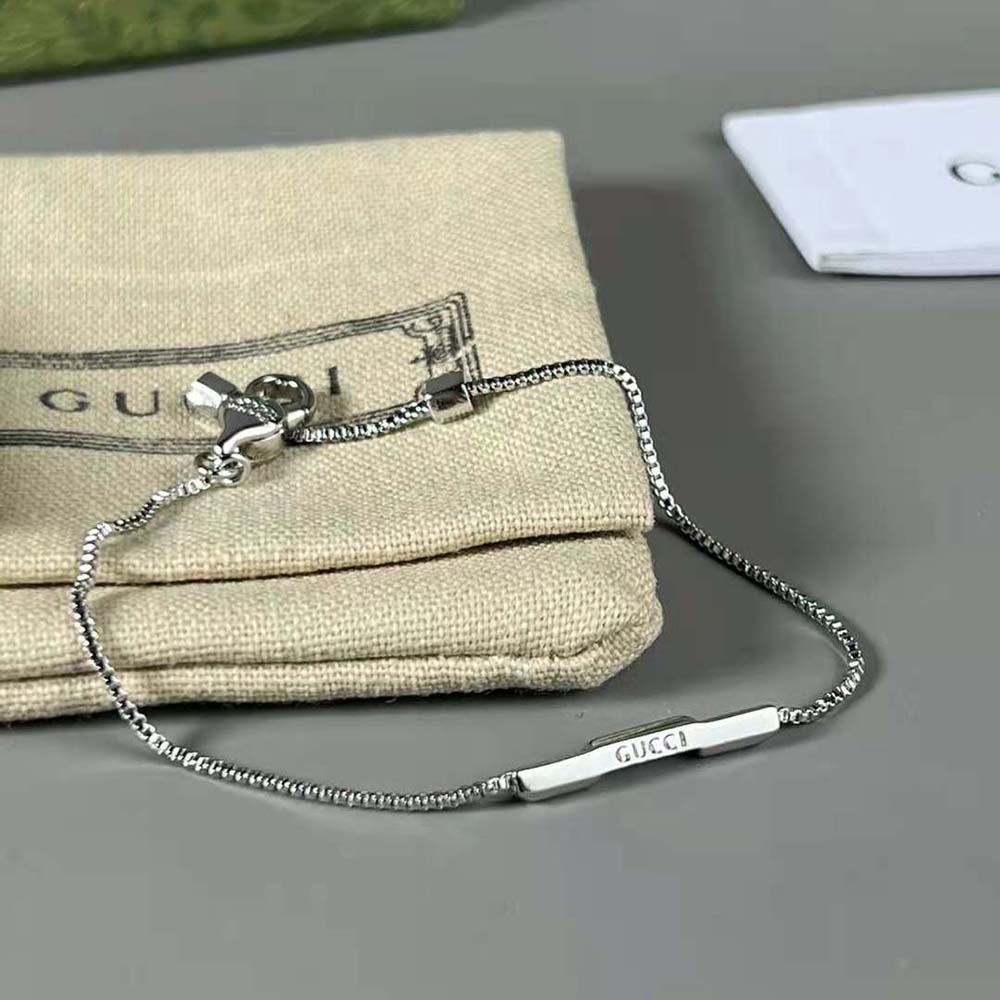 Gucci Women Link to Love Bracelet with Diamonds in White Gold