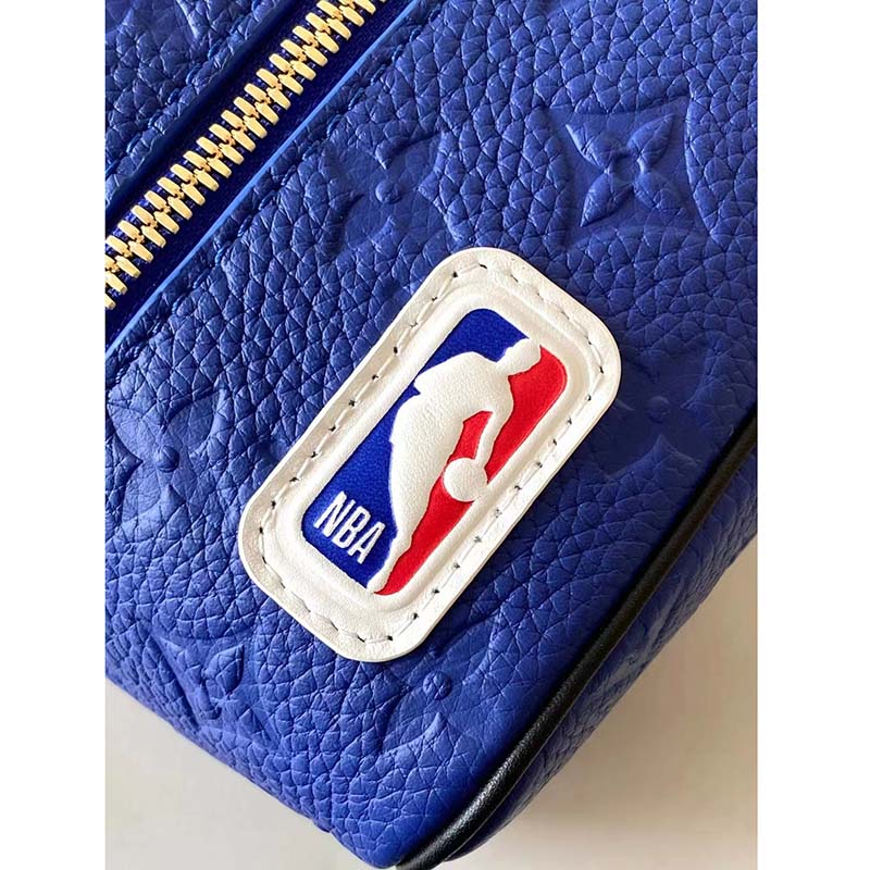 Louis Vuitton LV Unisex LV x NBA Dopp Kit Blue Embossed Taurillon Leather