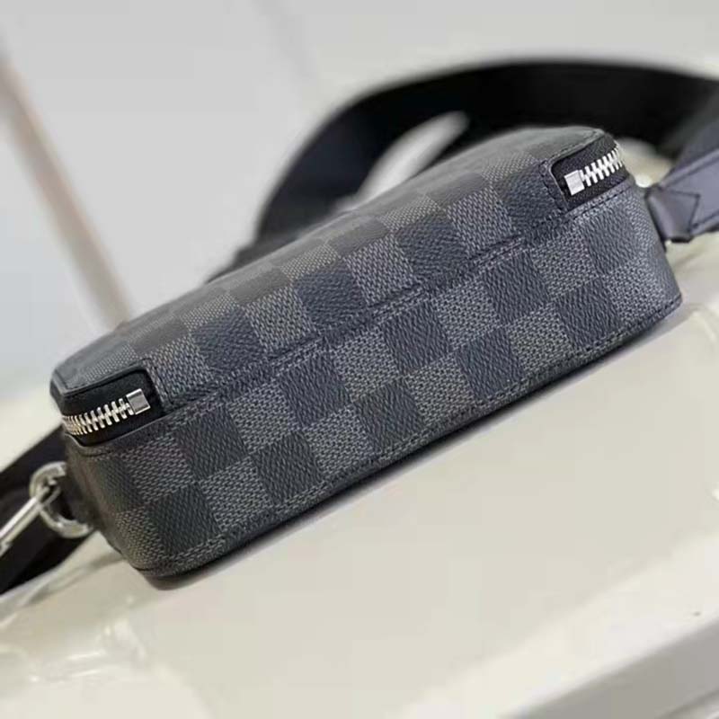 Louis Vuitton LV Unisex Alpha Wearable Wallet Damier Graphite Coated Canvas Cowhide