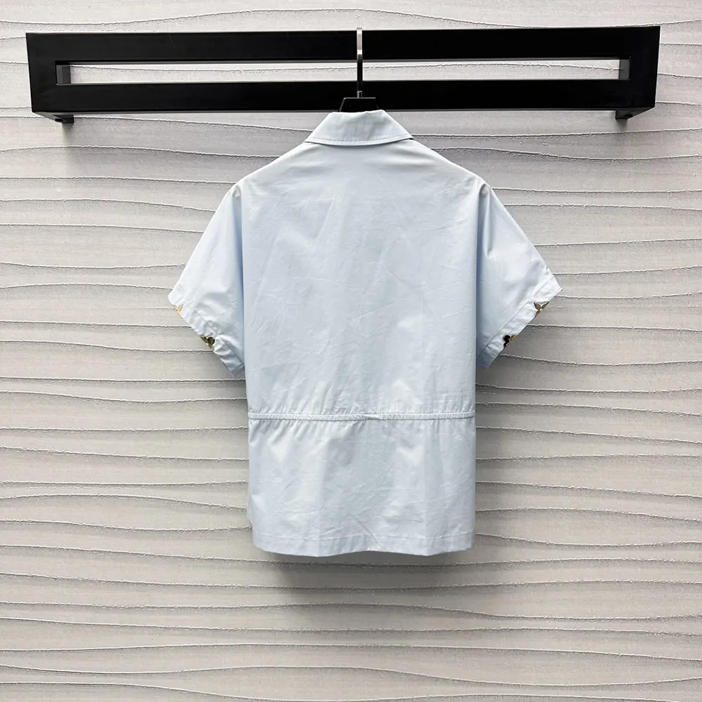 Louis Vuitton Women Drawstring Waist Cotton Poplin Shirt 1AGQMO