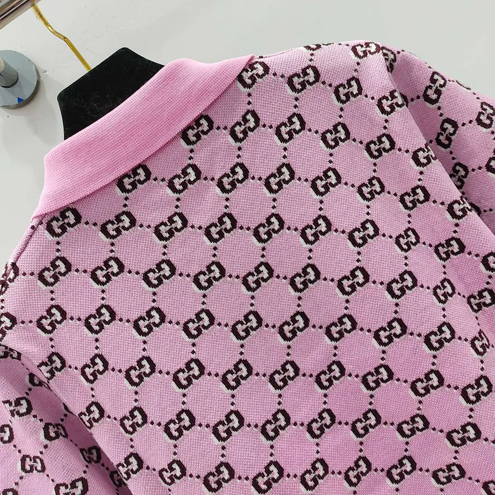 Gucci Women Wool Jacquard Polo Top with GG Shadow 798132XKD8R5283