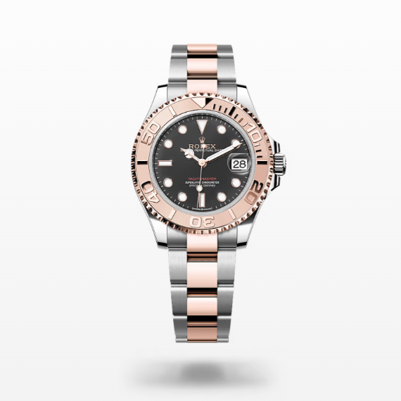 Rolex Yacht-Master 37 Steel and Everose Gold Rolesor Yacht-Master 37 Watch - Black Dial - Oyster Bracelet 268621
