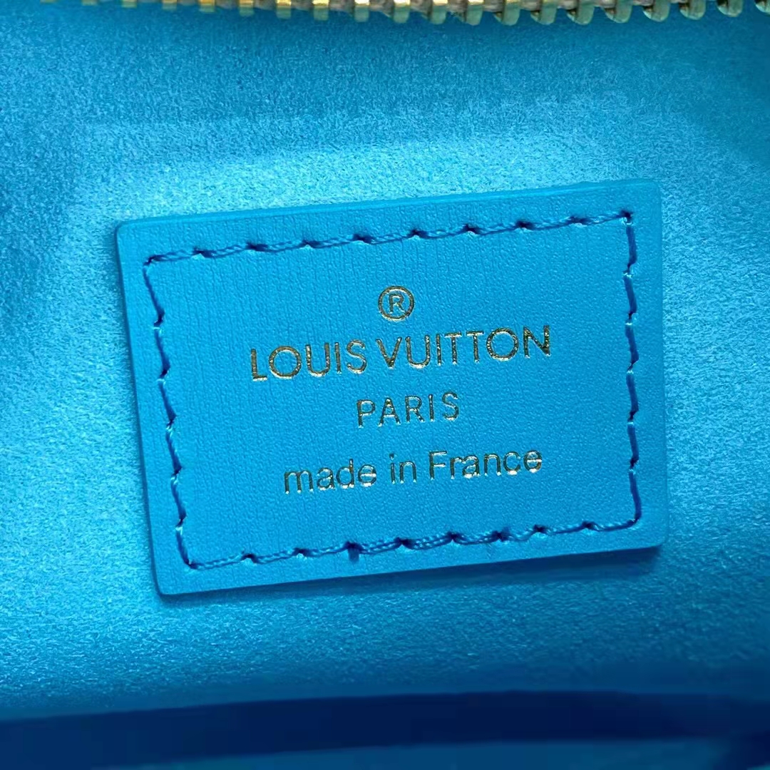 Louis Vuitton LV Women Loop Ecru Blue Since 1854 Jacquard Textile Cowhide Leather