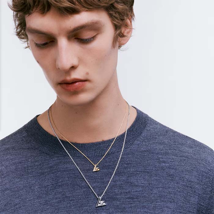 Louis Vuitton Unisex LV Volt One Pendant White Gold 36 Diamonds 0.16 CT