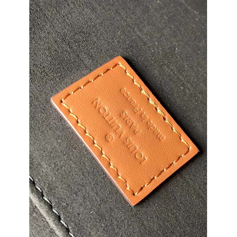 Louis Vuitton LV Women Dauphine MM Handbag Blue Coated Canvas Cowhide Leather