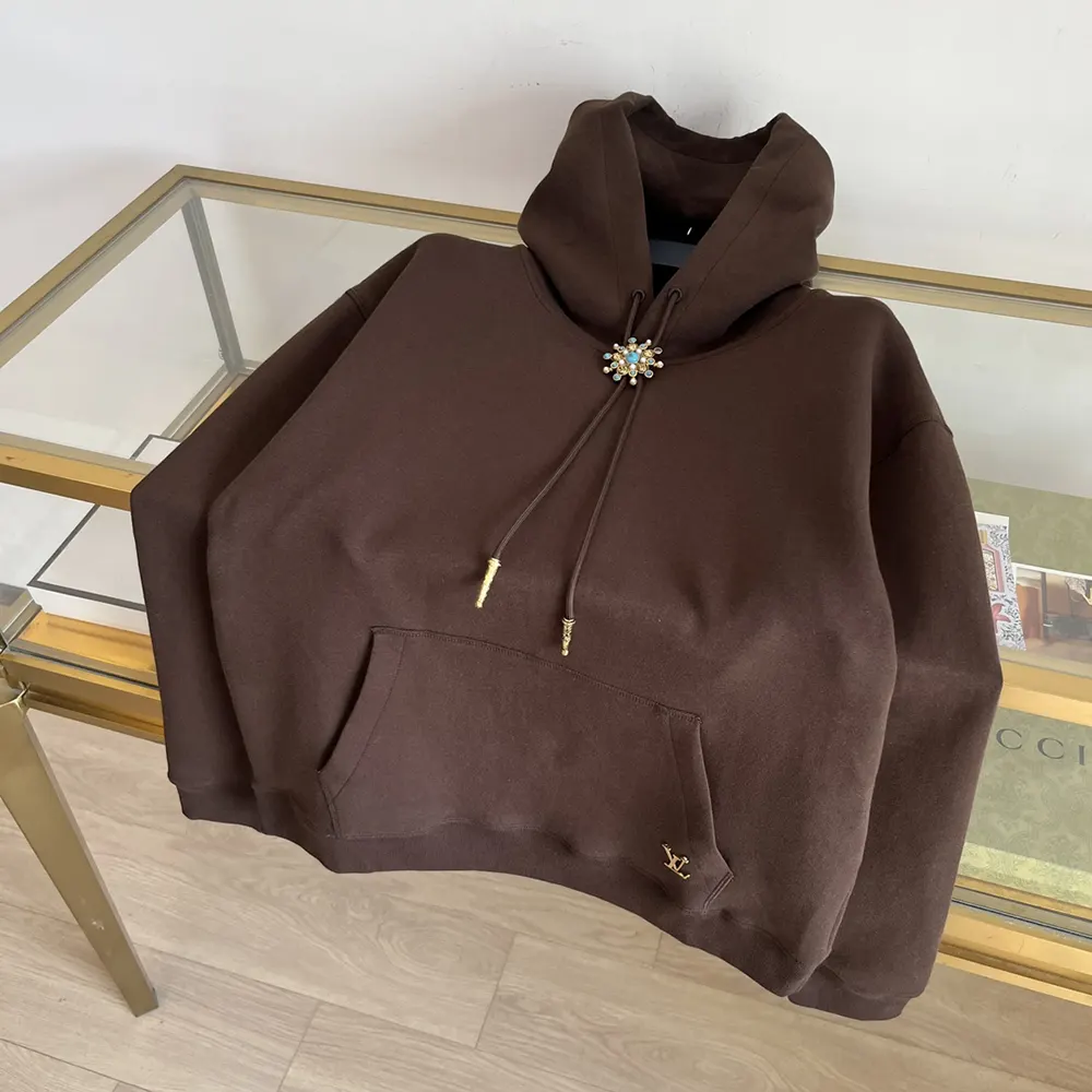Louis Vuitton Women Embellished Cotton Hoodie 1AFWVV