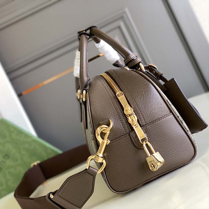 Gucci GG Women Ophidia Medium GG Top Handle Bag Beige Ebony Supreme