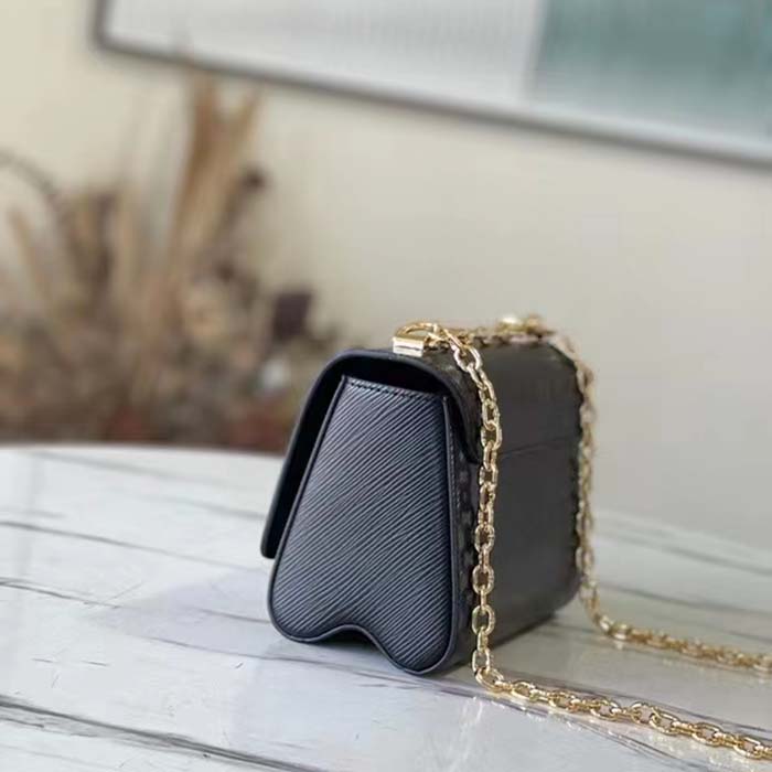 Louis Vuitton LV Women Twist PM Chain Bag Black Epi Grained Cowhide Leather