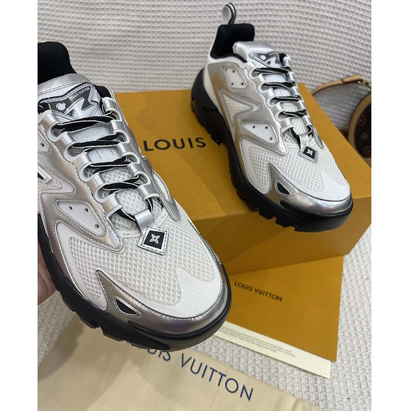 Louis Vuitton Unisex LV Runner Tatic Sneaker White Mix Materials Rubber Monogram Flowers